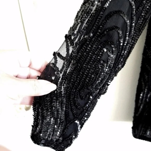 Formal Sparkly Sequined Occasion Jacket - Picture 8 of 15